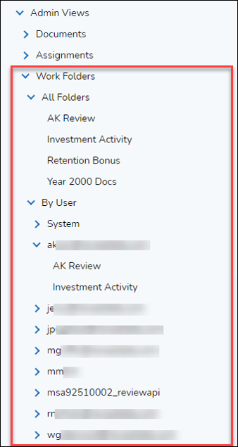 Admin Views Work Folders
